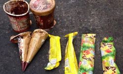 Helado descongelado antes de compactar