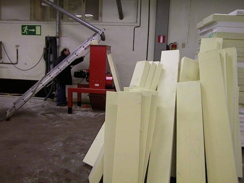 Paneles de Espuma de Poliuretano antes de compactar